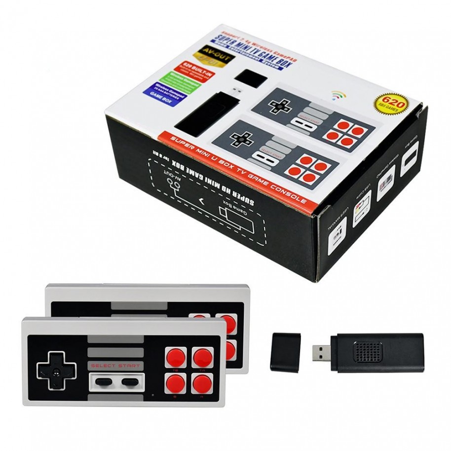 Consola Retro 620 Juegos Usb Joysticks Inalambricos Hdmi Super Mini