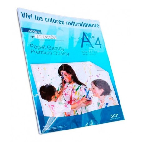 Resma A4 Fotografico Papel Glossy Scp 180gr 20 Hojas