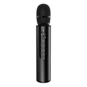 Microfono Karaoke Bluetooth Grabador De Voz Parlante Doble Estereo Ranura De Tarjeta De Memoria Daza Dzmick3bk