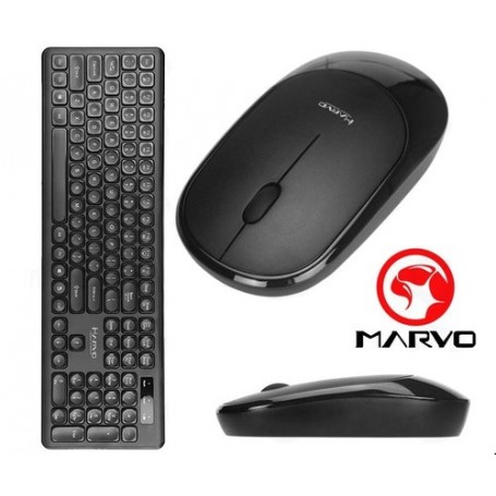 Kit Combo Teclado y Mouse Marvo Negro Dcm003Webk