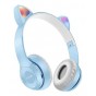 Auricular Inalambrico Bluetooth Vincha Dinax Con Orejas RGB Aumagled