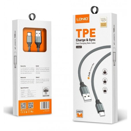 Cable De Carga & Datos Usb C 2.4a Ldnio Ls441 1mt