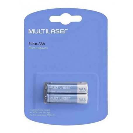 Pilas Recargables MultiLaser Aaa 1000Mah Blister X2