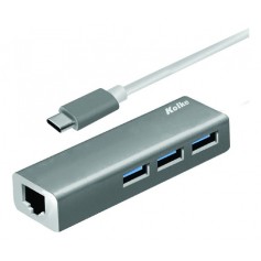 Hub USB-C Kolke 4 En 1 Kch-427 USB 3.0 Rj45
