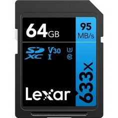 MEMORIA SD LEXAR 64GB 633X 95MB/S 4K ORIGINAL TARJETA DE MEMORIA PROFESIONAL PARA CAMARAS