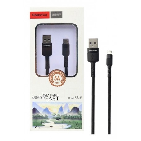 Cable Micro USB V8 Mallado Tranyoo 1mt S5-V