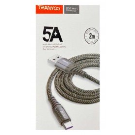 Cable Usb-C Mallado Metal Tranyoo 2mt T-S16c