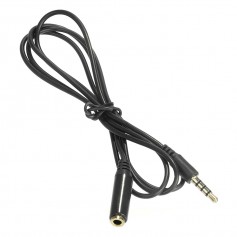 Cable Alargue Auxiliar Jack Mini Plug 3.5mm A 3.5mm Mallado Manos Libre 3 Secciones