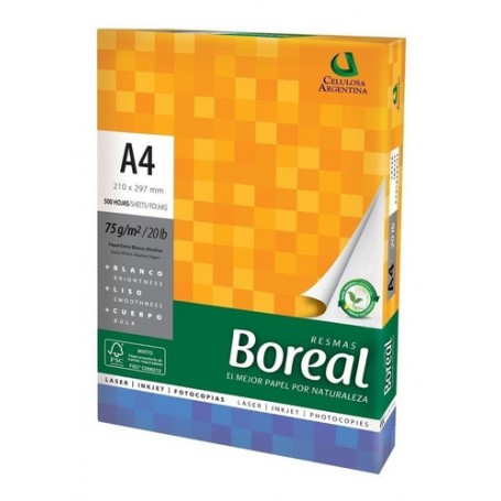 Resma A4 Boreal 75Gr Blanco