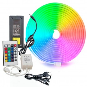 Kit Tira De Led Neon Rgb Con Controladora & Fuente 5mts