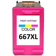 Cartucho Hp Alternativo 667 Xl Tricolor Global 21 Ml