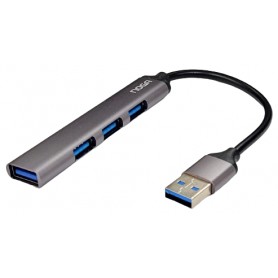 Hub Usb Noga Ngh-50 2.0 4 Puertos Metalico