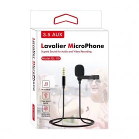 Microfono Corbatero 1.2M Para Celulares Lavalier GL-119