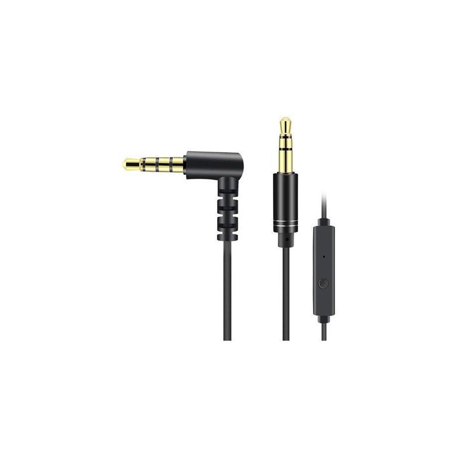 Cable Auxiliar Plug 3.5 Macho A 3.5 1.2mt Con Microfono Entrada L