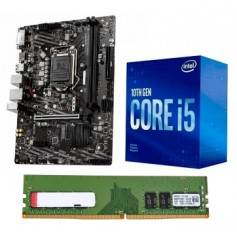 Combo Actualizacion Microprocesador Intel i5 10400 + Ddr4 8gb Ram + Mother H410
