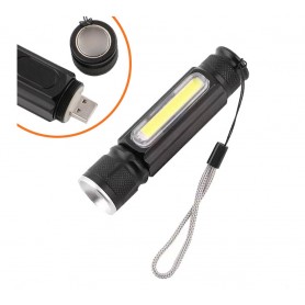 Linterna Recargable Usb Led Con Zoom Daza Dz-Ymt6123