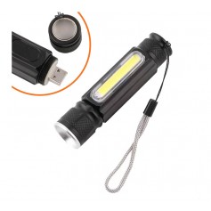 Linterna Recargable Usb Led Con Zoom Daza Dz-Ymt6123