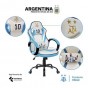 Silla Sillon Butaca Gamer Ajustable Seleccion Argentina Messi De Paul Di Maria Reclinable Con Almohada