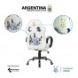 Silla Sillon Butaca Gamer Ajustable Seleccion Argentina Messi De Paul Di Maria Reclinable Con Almohada