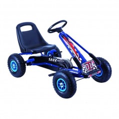 KARTING DEPORTIVO GO KART A PEDAL RUEDAS NEUMATICOS INFLABLES AZUL