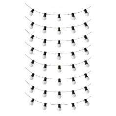 Kit De Guirnaldas Con 40 Focos Led Gota 5w Luz Calida 20mts