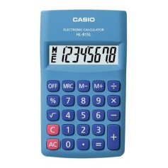 Calculadora Casio Hl-815I Escuela Bolsillo Infantil Azul