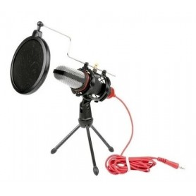 Microfono Condensador Para Pc Streaming Cardioide Anti Pop Con Tripode Noga Mic-St02s