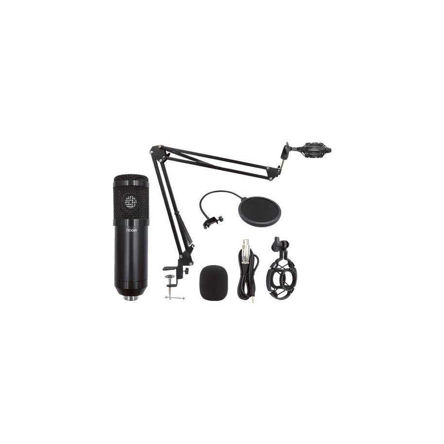 Kit Micrófono Condensador + Tarjeta USB+ Stand + Anti Pop Philco®