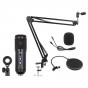 Microfono Condensador Con Brazo Para Pc Streaming Cardioide Anti Pop Con Tripode Noga Mic-St700