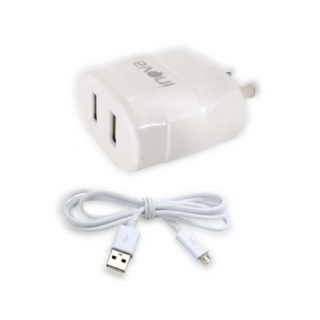 CARGADOR RAPIDO MICRO USB IGLUFIVE I5 CHARGER FULL 2 PUERTOS