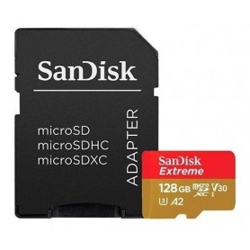 Memoria Micro Sd 128Gb Sandisk Extreme U3 microSDCX UHS-I 190mb/s 4K UHD SDSQXCY-128G-GN6MA