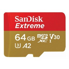 Memoria Micro Sd 64Gb Sandisk Extreme A2 U3 V30 170Mbps Sdsqxa2-064g-gn6mn