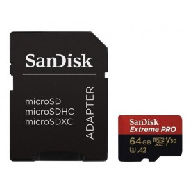 Micro Sd SanDisk Extreme Pro 64GB 200mb A2 U3 Tarjeta De Memoria SDSQXCY-064G-GN6MA