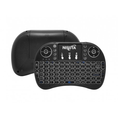 Mini Teclado Con Touchpad Nisuta Ns-Wiktv76 Inalambrico Tv Smart Con Bateria Recargable