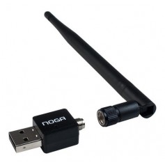 Placa De Red Usb 2.0 Wifi Noga Ng-Uw03 2.4hz 150mbps Antena Sdb Rotable & Desmontable