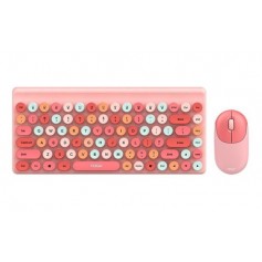 Kit Teclado & Mouse Inalambrico Noga S5700 Rosa