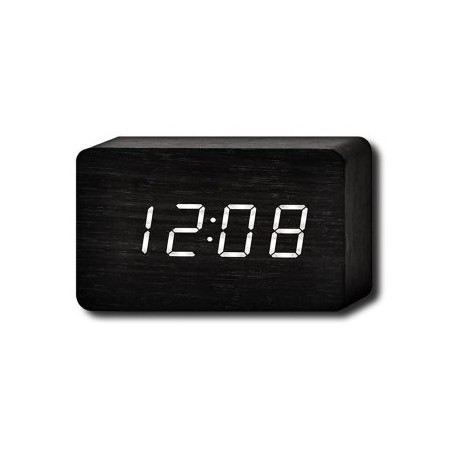 Reloj Digital Daza Despertador Madera Led Hora Temperatura Ambiental Dzs713bkwh