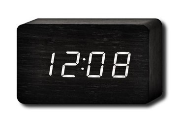 Reloj Digital Daza Despertador Madera Led Hora Temperatura Ambiental  Dzs713bkwh