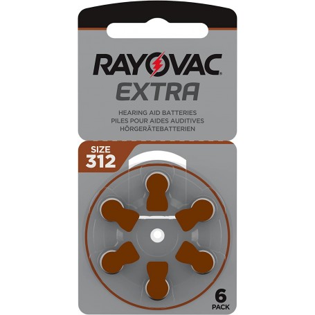 PILA AIRE ZINC RAYOVAC L312 1,45V X1 AUDIFONO AUDITIVA