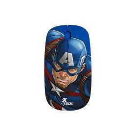 Mouse inalambrico Xtech Capitan America Flat XTM-D340CA