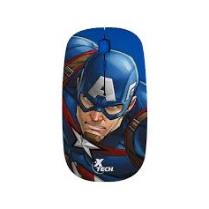 Mouse inalambrico Xtech Capitan America Flat XTM-D340CA