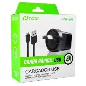 CARGADOR NOGA MICRO USB 2A FUENTE + CABLE NGA-520