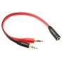 Cable Audio Adaptador 1 Plug a 2 Jacks 3.5mm