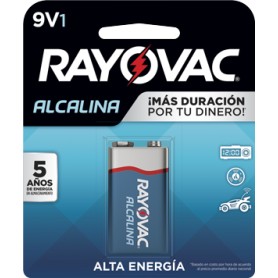 Pila Bateria Rayovac Alcalina 9V Rectangular