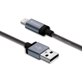 Cable Usb Lightning De Carga & Datos Mallado Metalico Verbatim 30cm 99215