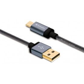 Cable Micro Usb V8 De Carga & Datos Mallado Metalico Verbatim 120cm 99219