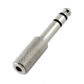 Adaptador Miniplug Jack Auxiliar 3.5mm Hembra A Plug 6.5mm Macho Metalico Estereo