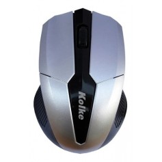 Mouse Kolke Inalambrico Ergonomico 1600 Dpi Kem-412 Plateado