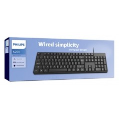 Teclado Con Cable Ergonomico Philips K254 Español