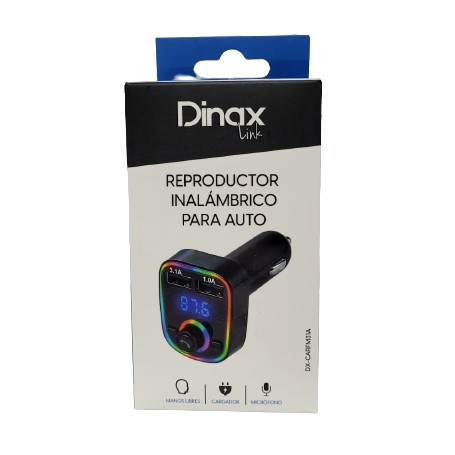 Transmisor Fm Bluetooth Con 2 Usb Tarjeta de Memoria Luces DX-CARFM31A